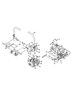 Steering Assembly Diagram and Parts List for Z-FORCE54 (17BF3AGX-17BF3AGX010)(2012) Cub Cadet Lawn Tractor